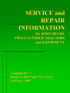 John Deere 2-Cylinder Field Service Bulletins